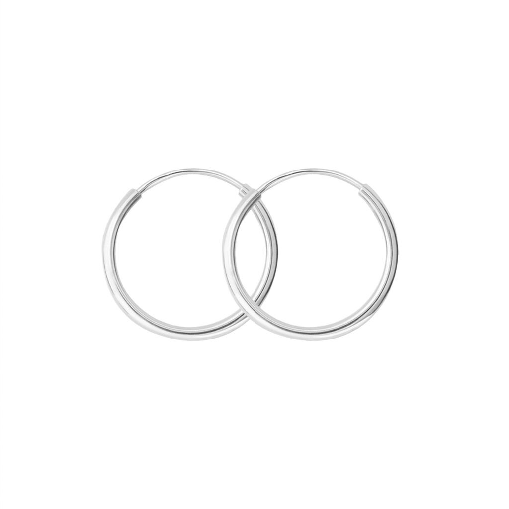 Orecchini A Cerchio Toujours Oro Bianco - Orecchini a Cerchio Donna | Stroili