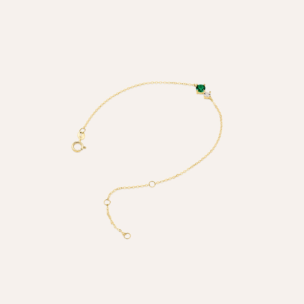 Bracciale Doppio Punto Luce Claire Oro Giallo Cubic Zirconia - Bracciali Amicizia Donna | Stroili