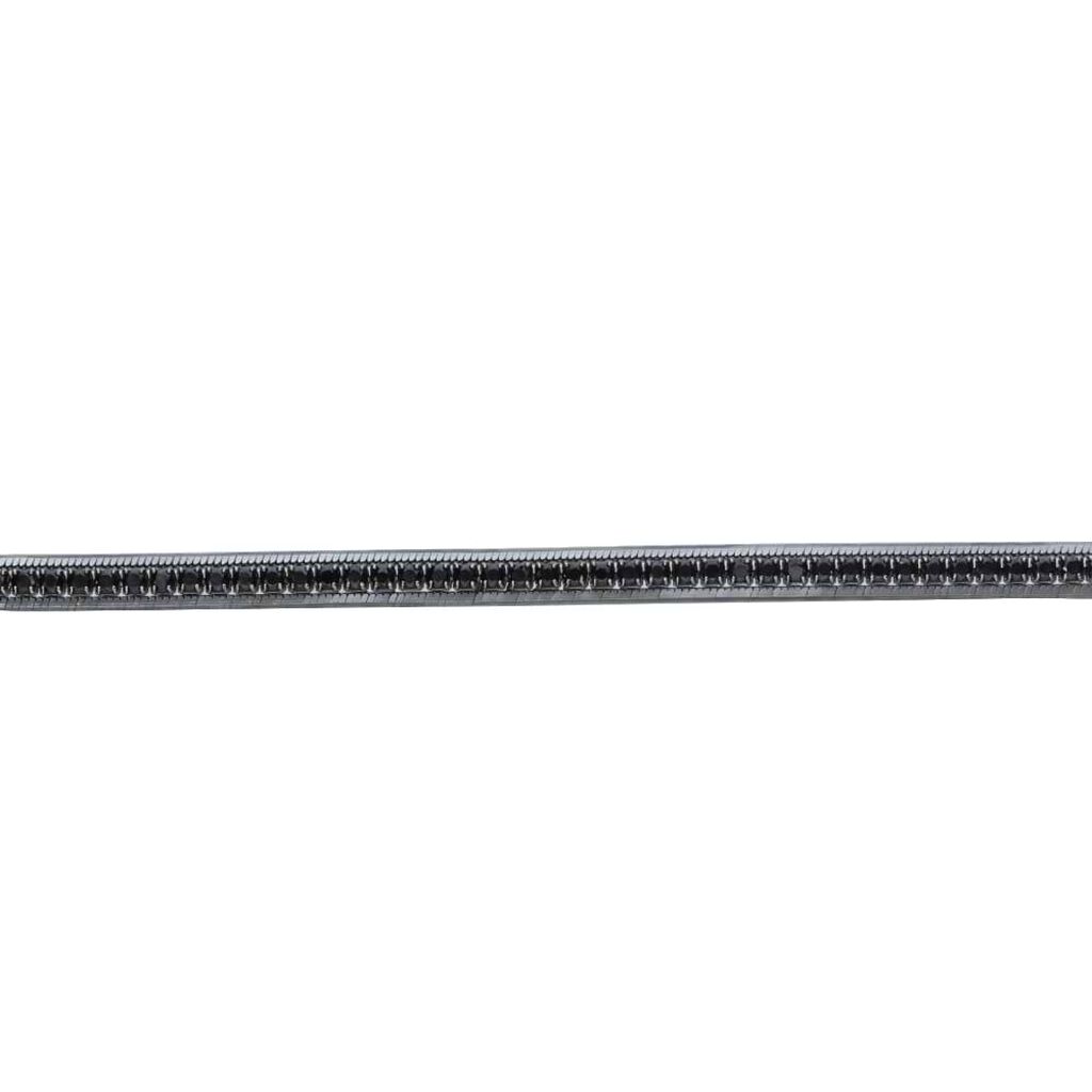 Bracciale Tennis Gentleman Argento Nero Cubic Zirconia
