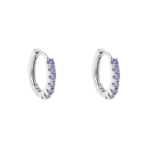 Orecchini A Cerchio Silver Rainbow Argento Rodiato Cubic Zirconia - Orecchini a Cerchio Donna | Stroili