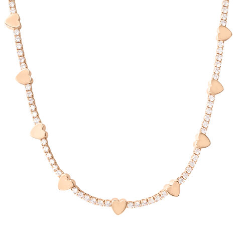 Collana Romantic Shine Ottone Rosa Cristallo - Collane Choker Donna | Stroili