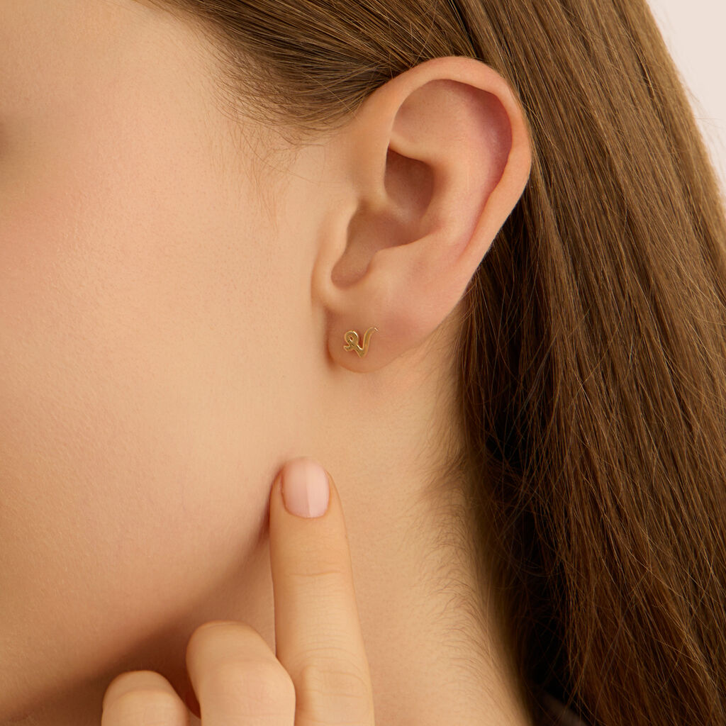 Mono Orecchino Lobo Bon Ton Oro Giallo