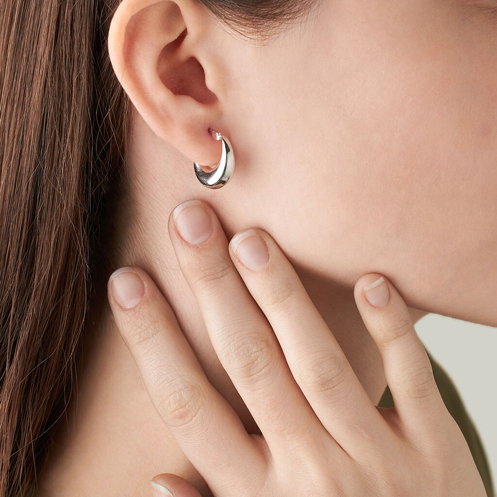 Orecchini A Cerchio Silver Collection Argento Rodiato - Orecchini a Cerchio Donna | Stroili
