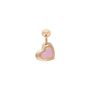 Due cuori un'anima Charm in argento rosato e smalto