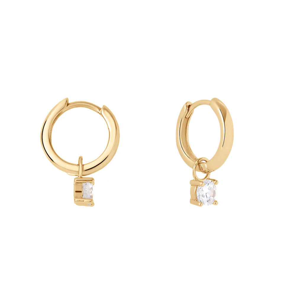 Orecchini A Cerchio Punto Luce Golden Dream Placcato Oro Giallo Cubic Zirconia - Orecchini a Cerchio Donna | Stroili