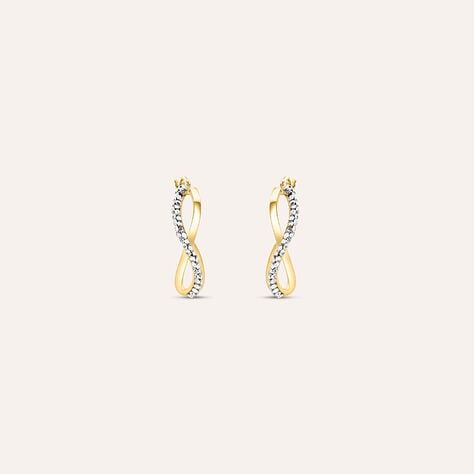 Orecchini A Cerchio Crystal Gold Oro Giallo Cristallo - Orecchini a Cerchio Donna | Stroili
