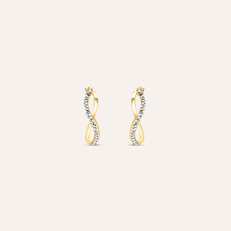 Orecchini A Cerchio Crystal Gold Oro Giallo Cristallo - Orecchini a Cerchio Donna | Stroili