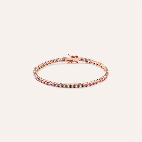 Bracciale Tennis Silver Rainbow Argento Rosa Cubic Zirconia - Bracciali Tennis Donna | Stroili