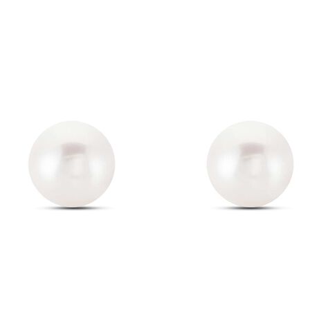 Orecchini Lobo Gabrielle Oro Bianco Perla D'Acqua Dolce - Orecchini a Lobo Donna | Stroili