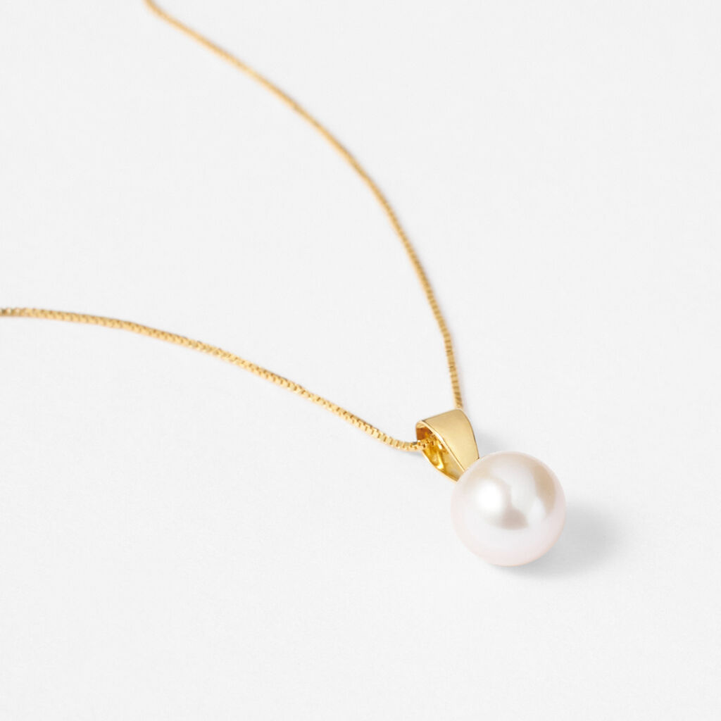 Collana Gabrielle Oro Giallo Perla D'Acqua Dolce - Collane Donna | Stroili