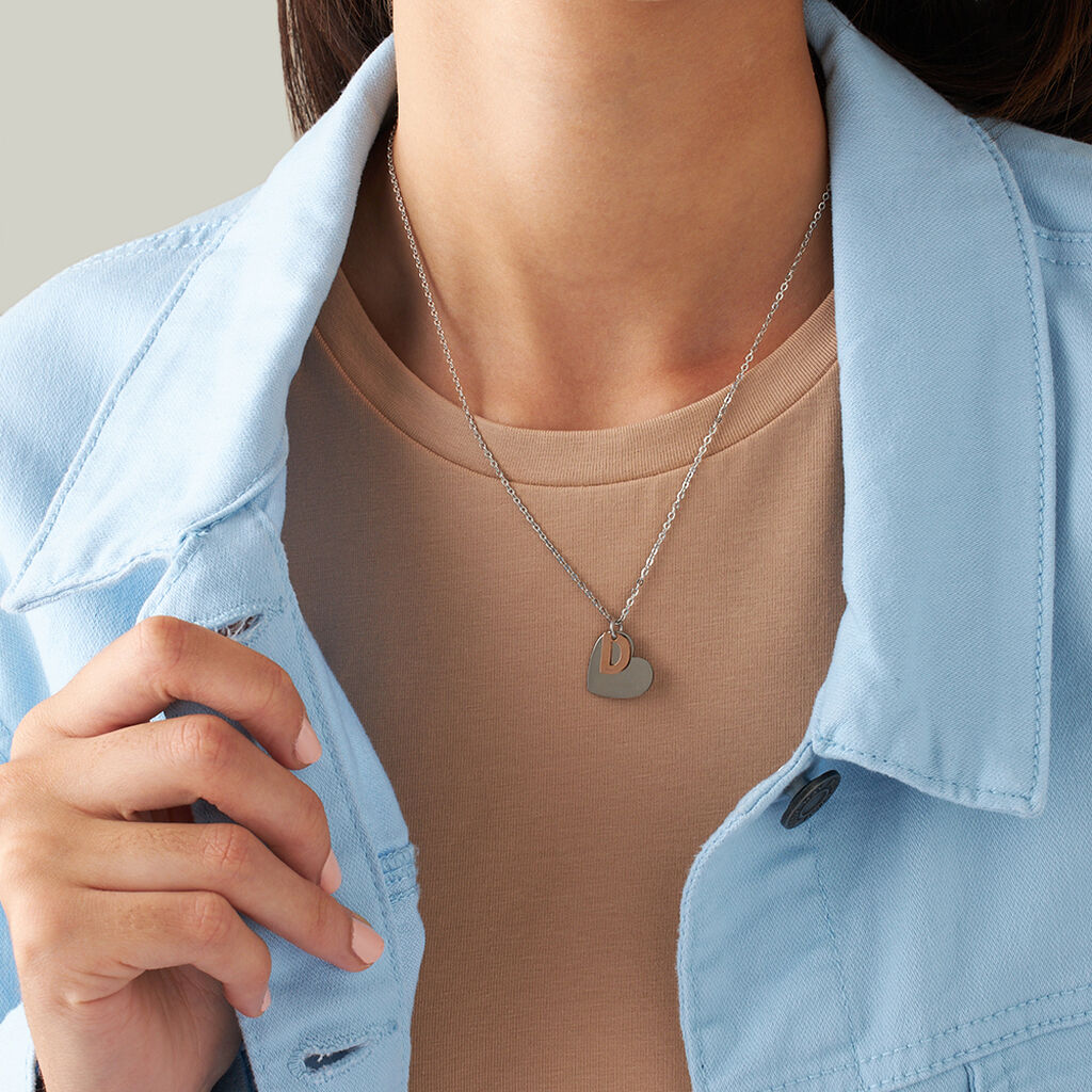 Collana Lady Chic Acciaio Bicolore Bianco / Rosa - Collane Donna | Stroili
