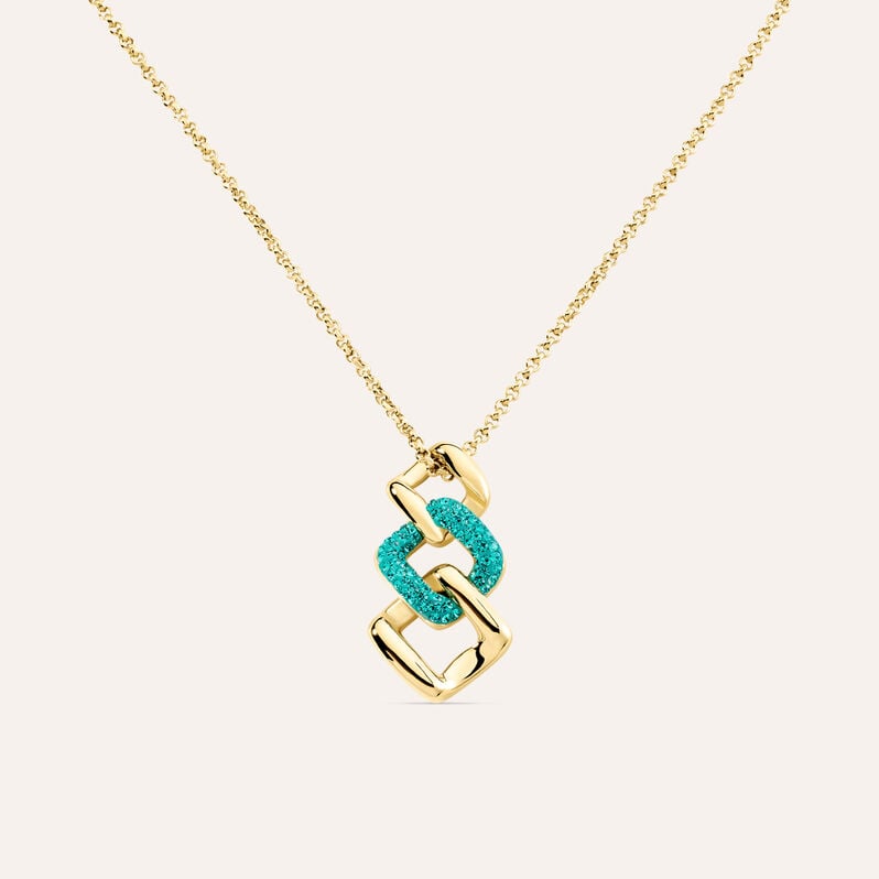 Collana Aura Acciaio Dorato Cristallo - Collane Donna | Stroili