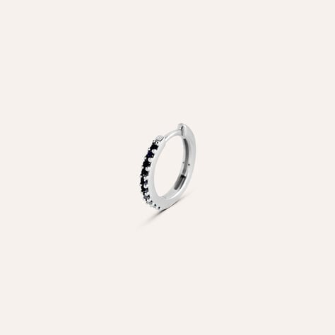 Mono Orecchino A Cerchio Gentleman Argento Rodiato Cubic Zirconia - Mono Orecchino Uomo | Stroili