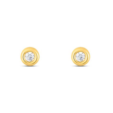 Orecchini Lobo Punto Luce Bon Ton Oro Giallo Cubic Zirconia - Orecchini a Lobo Donna | Stroili