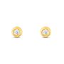 Orecchini Lobo Punto Luce Bon Ton Oro Giallo Cubic Zirconia