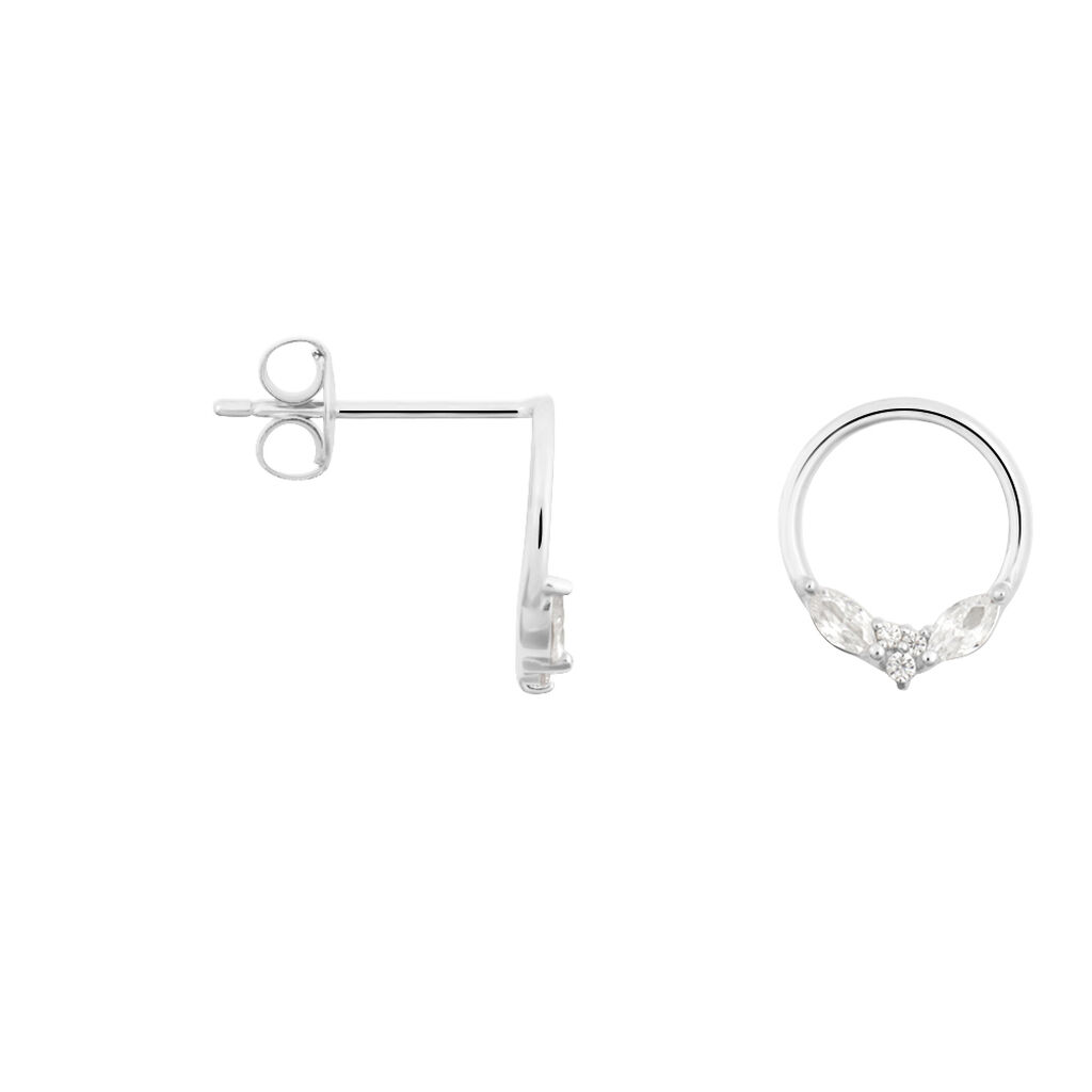 Orecchini Lobo Silver Elegance Argento Rodiato Cubic Zirconia - Orecchini a Lobo Donna | Stroili