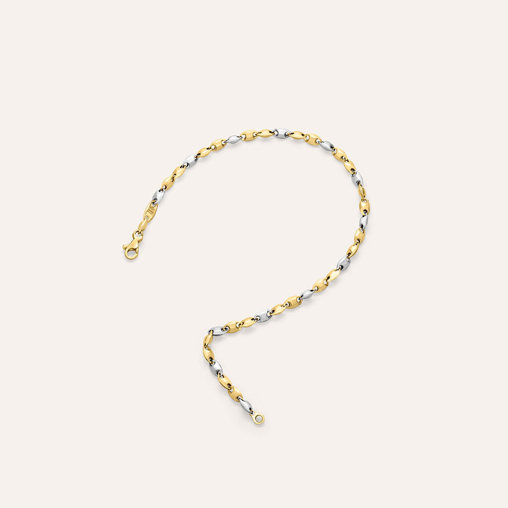 Bracciale Catena Oro Uomo Oro Bicolore - Bracciali Uomo | Stroili