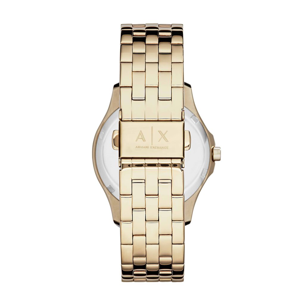 Orologio Armani Exchange solo tempo cinturino e cassa in acciaio dorato con cristalli