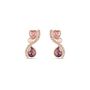 Orecchini Lobo Violet Ottone Rosa Cristallo