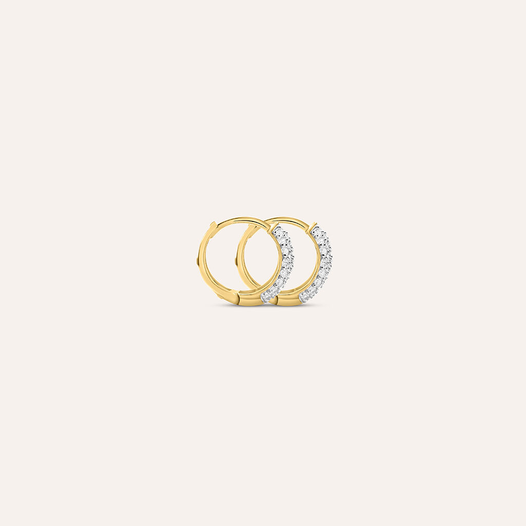 Orecchini A Cerchio Claire Oro Giallo Cubic Zirconia - Orecchini a Cerchio Donna | Stroili