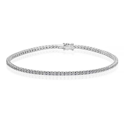 Tennis in oro bianco e diamanti 0.70 ct - Bracciali Donna | Stroili