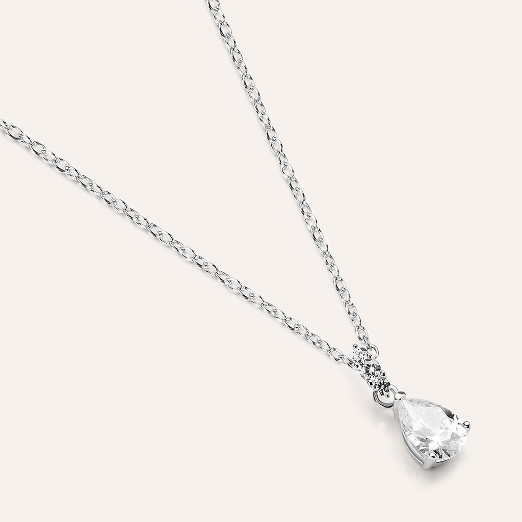 Collana Punto Luce Silver Elegance Argento Rodiato Cubic Zirconia