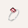 Anello Solitario Jasmine Oro Bianco Rodolite Diamante
