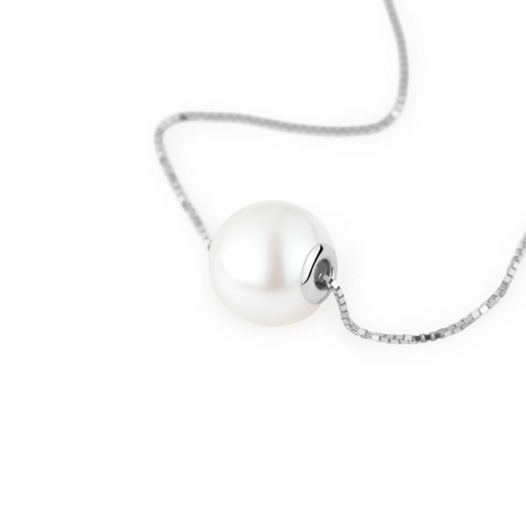 Collana Gabrielle Oro Bianco Perla D'Acqua Dolce - Collane Donna | Stroili