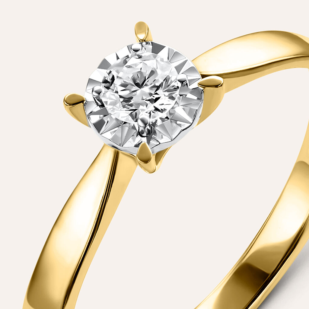 Anello Solitario Diamotion Oro Giallo Diamante - Anelli con Pietre Donna | Stroili