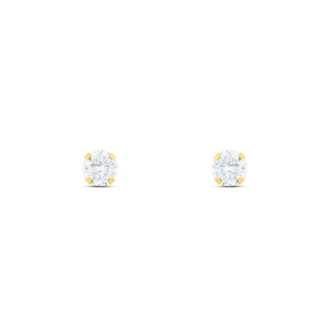 Orecchini Lobo Punto Luce Bon Ton Oro Giallo Cubic Zirconia - Orecchini a Lobo Donna | Stroili