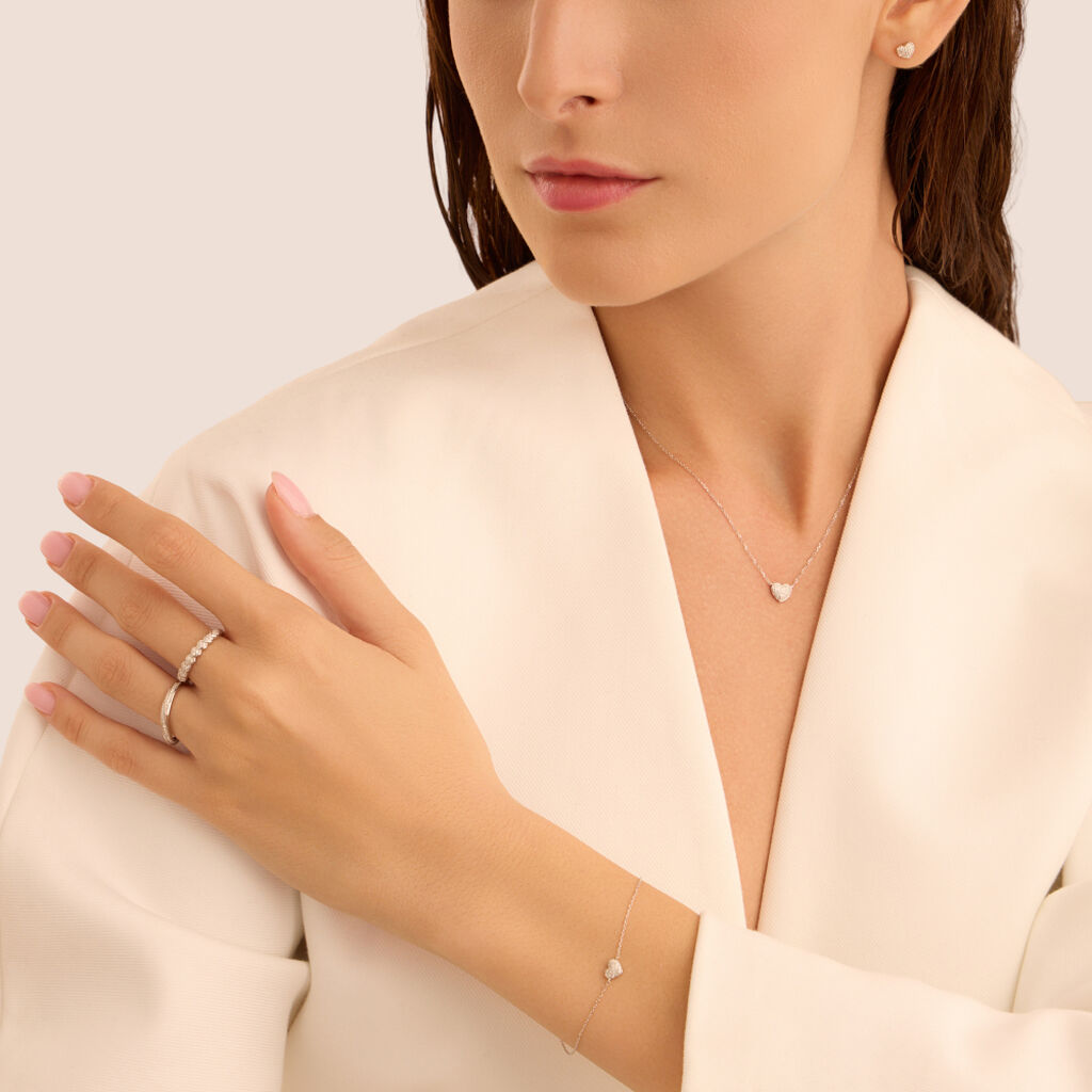 Anello Fascia Sophia Oro Bianco Diamante