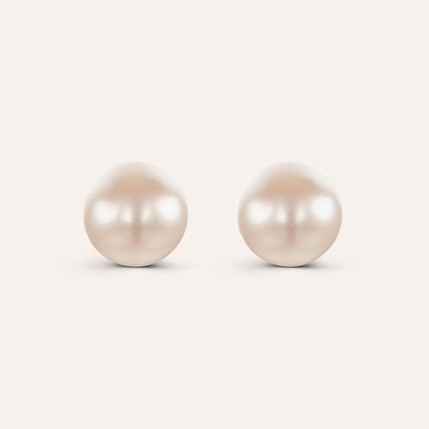 Orecchini Lobo Gabrielle Oro Bianco Perla D'Acqua Dolce - Orecchini a Lobo Donna | Stroili