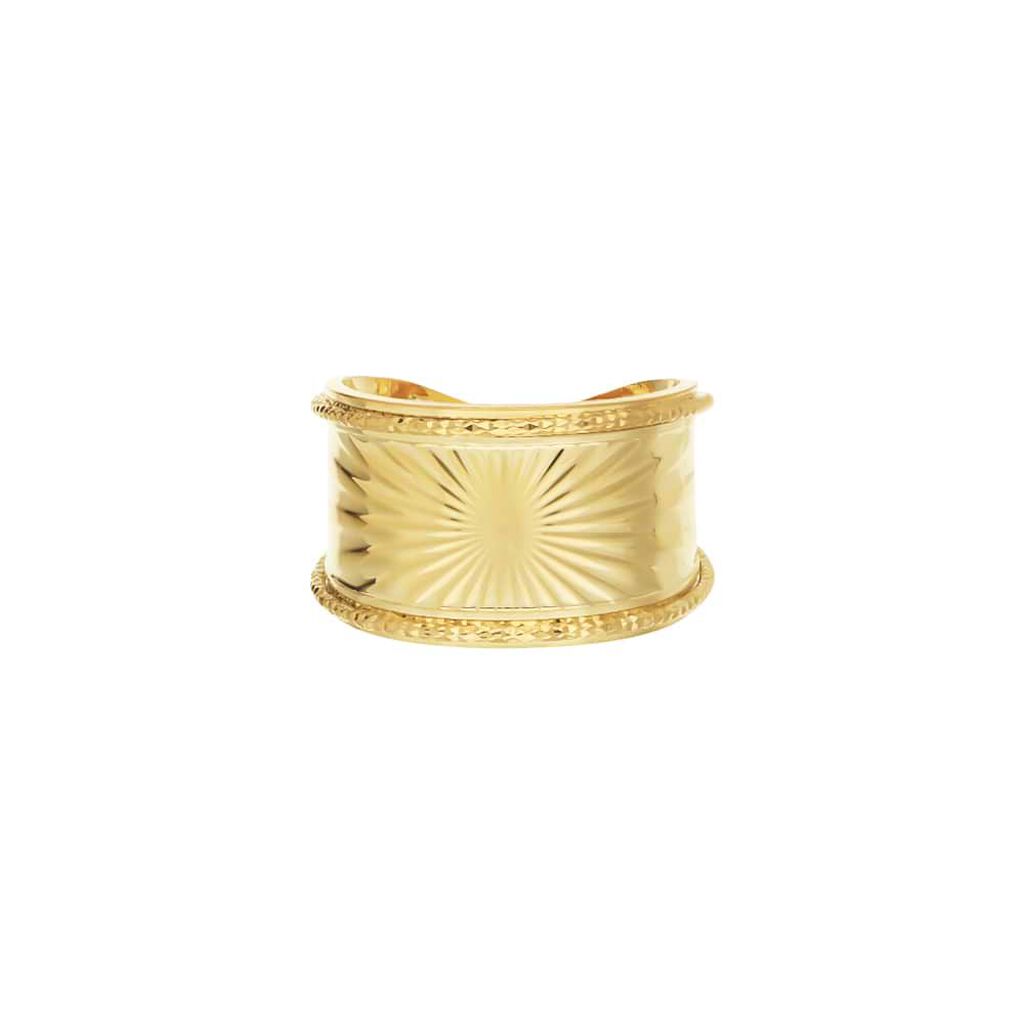 Anello raggi a fascia in bronzo dorato - Anelli Donna | Stroili