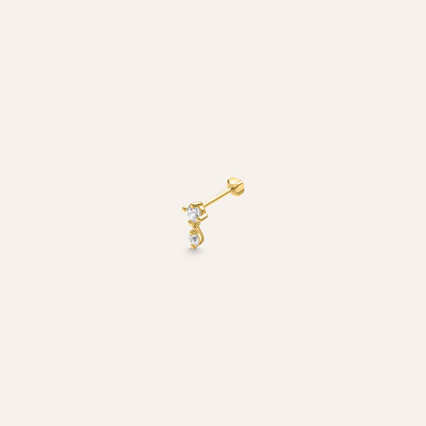 Piercing Orecchio Doppio Punto Luce Helix Ear Shine Oro Giallo Cubic Zirconia - Piercing Orecchio Donna | Stroili