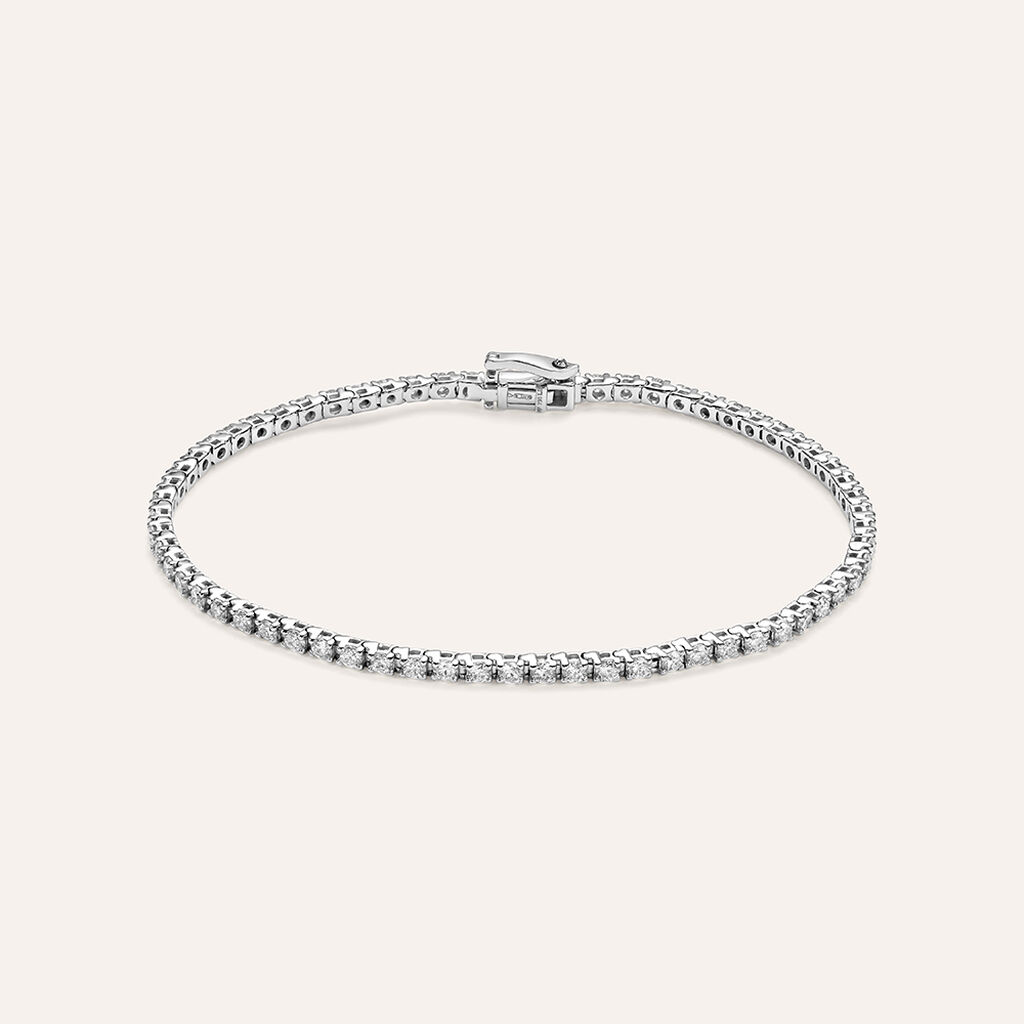 Bracciale Tennis Diamade Oro Bianco Diamante Lab-Grown - Bracciali Tennis Donna | Stroili