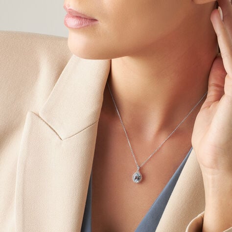 Collana Amélie Oro Bianco Topazio Cubic Zirconia - Collane Donna | Stroili