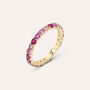 Anello Eternity Golden Dream Placcato Oro Giallo Cubic Zirconia