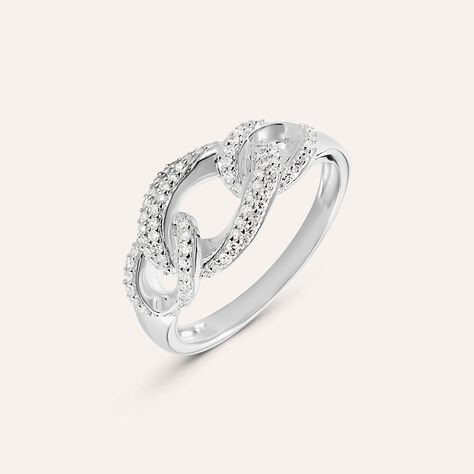 Anello Fascia Sophia Oro Bianco Diamante - Anelli con Pietre Donna | Stroili