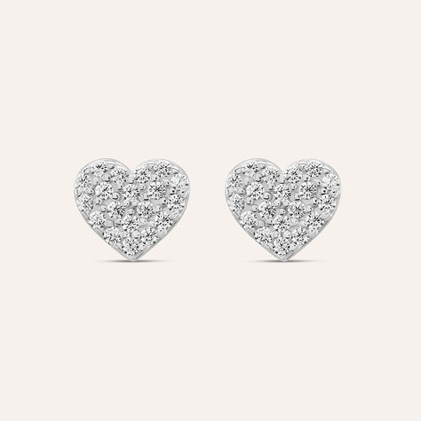Orecchini Lobo Claire Oro Bianco Cubic Zirconia - Orecchini a Lobo Donna | Stroili