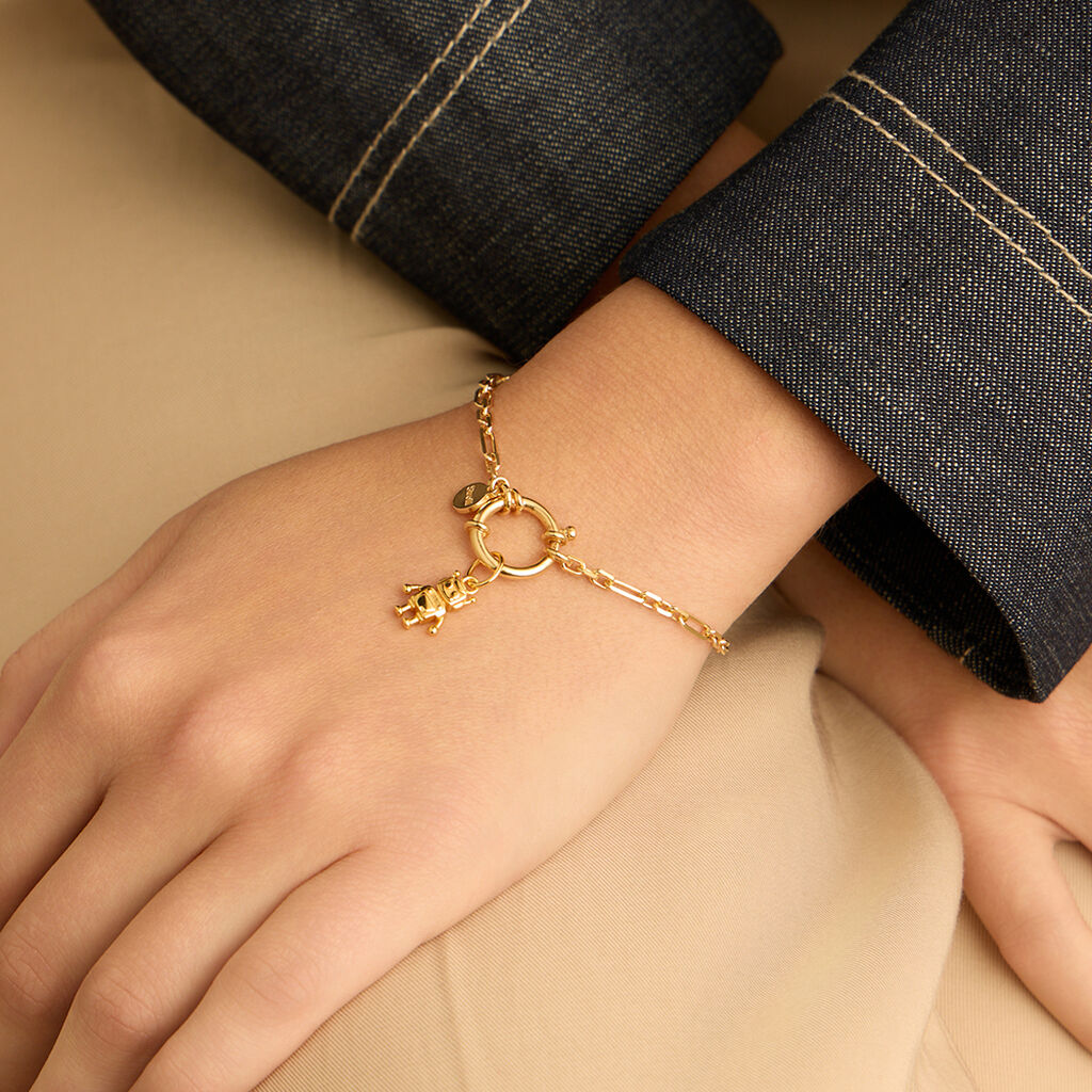 Pendente Robot Love Beats Argento Dorato