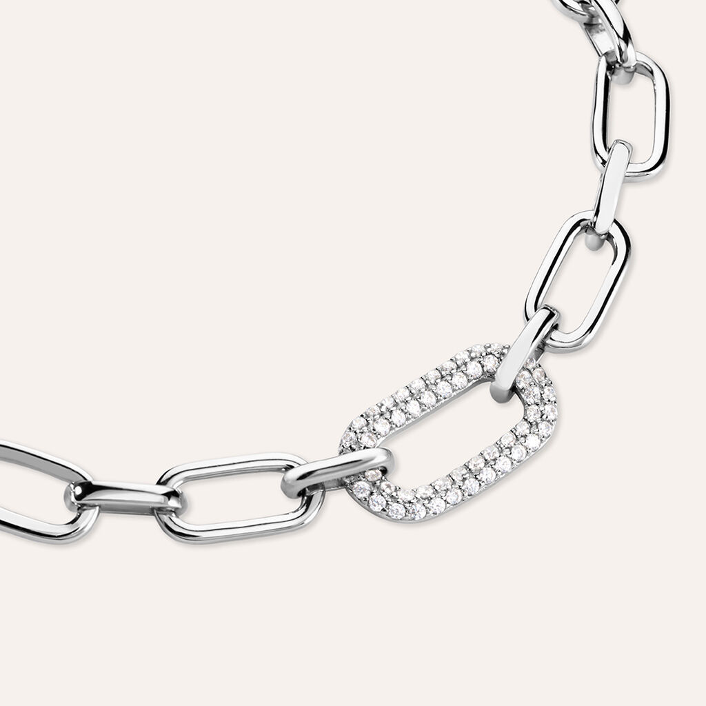 Bracciale Catena Silver Shine Argento Rodiato Cubic Zirconia