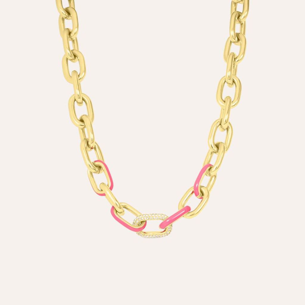 Catena Lady Sweet Acciaio Dorato Cristallo