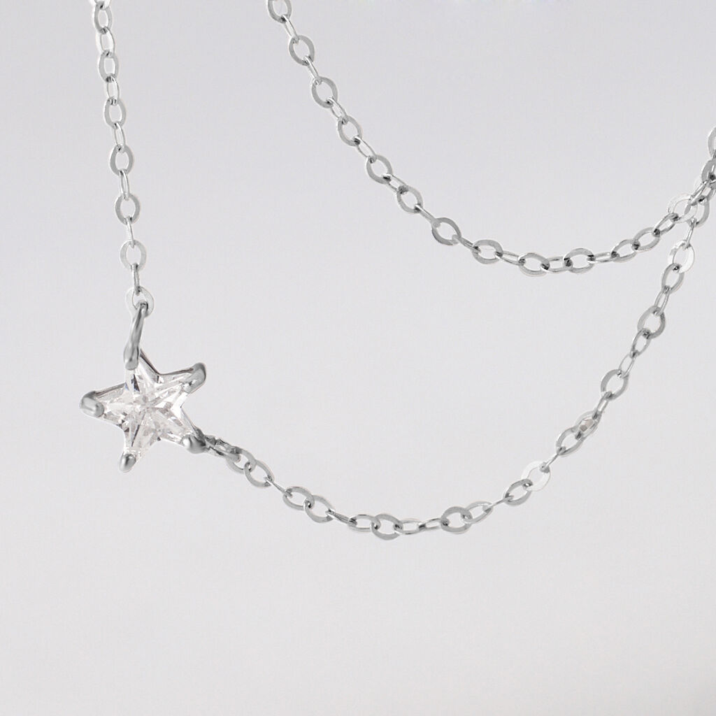 Collana Claire Oro Bianco Cubic Zirconia - Collane Donna | Stroili