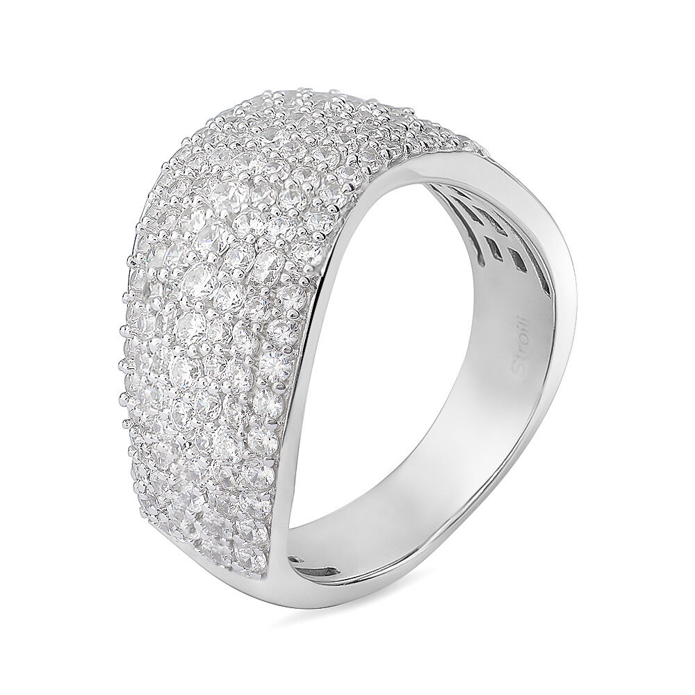 Anello stroili argento con sales swarovski