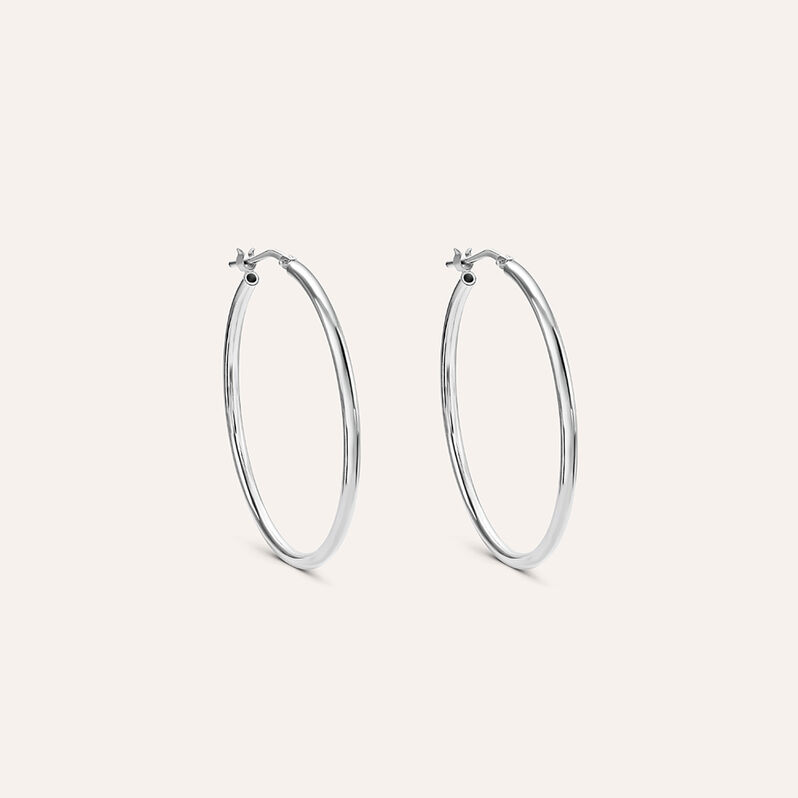 Orecchini A Cerchio Silver Collection Argento Rodiato - Orecchini a Cerchio Donna | Stroili