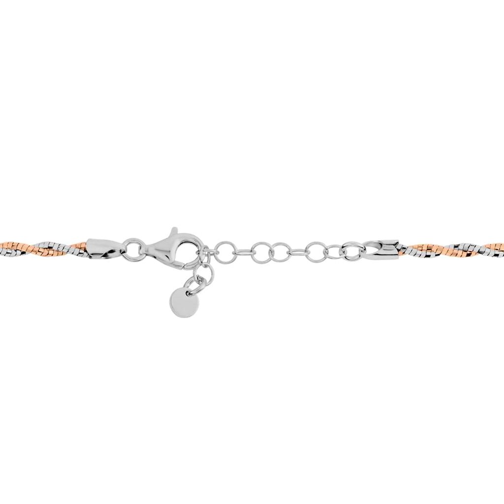 Catena Silver Collection Argento Bicolore Bianco / Rosa - Collane Catena Donna | Stroili