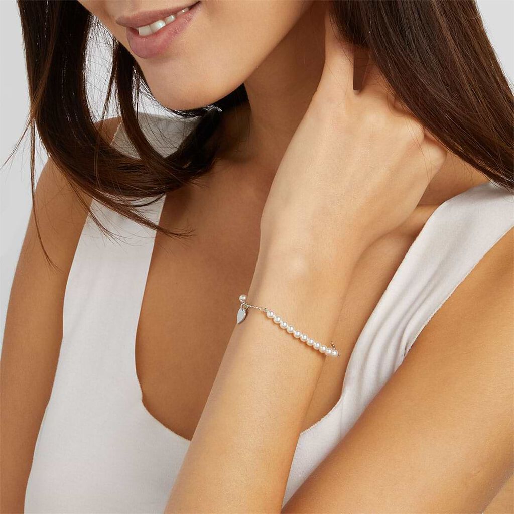 Bracciale Silver Pearls Argento Rodiato Perla sintentica - Bracciali Love Donna | Stroili