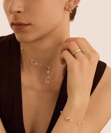 Collana Christelle Oro Giallo Cristallo
