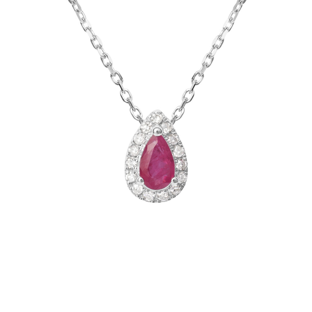Collana Punto Luce Charlotte Oro Bianco Rubino Diamante - Collane Punto Luce Donna | Stroili
