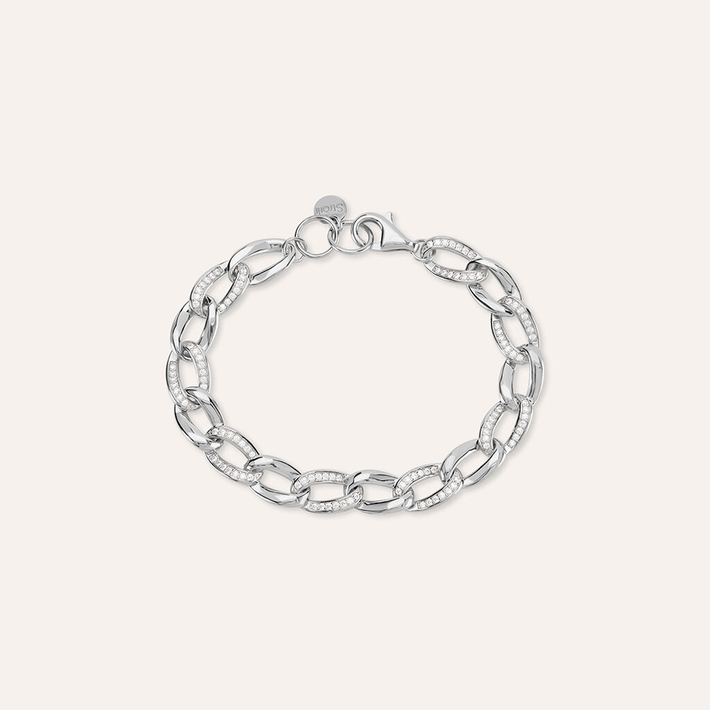 Bracciale Catena Silver Shine Argento Rodiato Cubic Zirconia